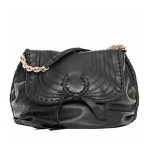 NWT Nina Ricci Oversized Ondine Bag in Black Leather
